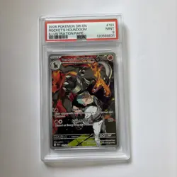 PSA 9 Pokemon Team Rocket's Houndoom (Illustration Rare) #191 Destined Rivals - Image 1