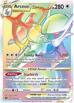 NM-Mint, English - 1 x Pokemon Arceus VSTAR - 176/172 - Secret Rare Sword & Shie - Image 1
