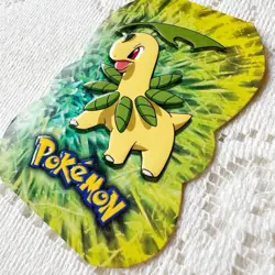 2001 Pokemon Topps Bayleef #153 Johto Series 1 Die Cut Embossed Blue Label - Image 2