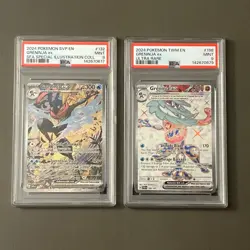 Pokemon TCG: Greninja ex 132 & 198 Scarlet & Violet Promo Cards Holo PSA 9 - Image 1