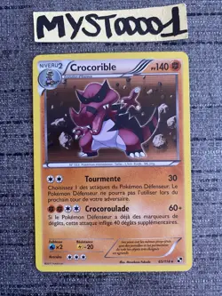 Cartz Pokemon Crocorible 65/114 Holo Noir Et Blanc Francais Occasion INK - Image 1