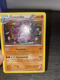Cartz Pokemon Crocorible 65/114 Holo Noir Et Blanc Francais Occasion INK - Image 5