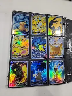 Lot of 54 Custom holo fanart mixed V Pokemon Trading Card Sleeved & Top Loaded! - Image 5