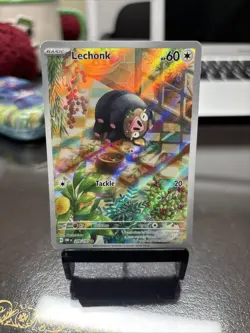 Pokemon TCG Lechonk Holo Card 209/197 Sv03: Obsidian Flames - Image 1