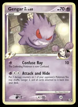 Pokemon Cards Gengar GL 40/111 Rising Rivals Uncommon MP - Image 1