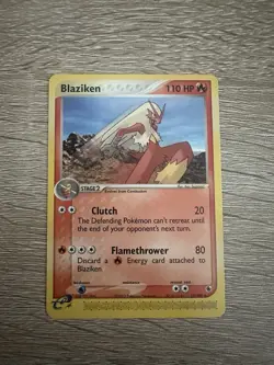 Pokemon Cards Blaziken Ruby And Sapphire Non Holo Rare With Bonus Gift - Image 1