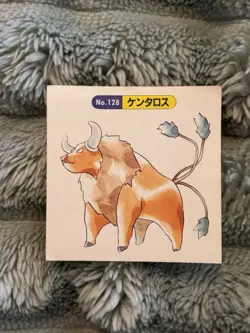 Tauros No.128 Green Back Pokemon Card Topsun 1997 Japanese Vintage Nintendo - Image 1