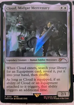 MTG Cloud, Midgar Mercenary Final Fantasy Promo 0001 FFVII FF7 NM - Image 1