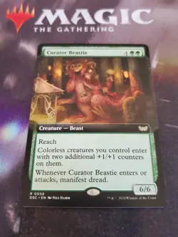 Mtg. 2x Curator Beastie. Extended Art. Duskmourn. Pack Fresh - Image 1