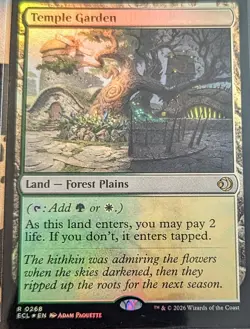 MTG Temple Garden - Foil, NM-Mint, English Lorwyn Eclipsed - Image 1