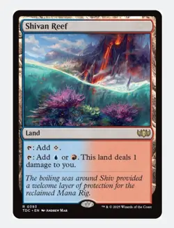 Shivan Reef | MTG TDC | Rare | Izzet Dual Land | Pain Land Blue Red | NM - Image 1