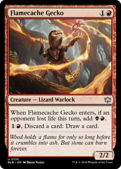 Flamecache Gecko - 135 - BLB - Near Mint - MTG - Image 1