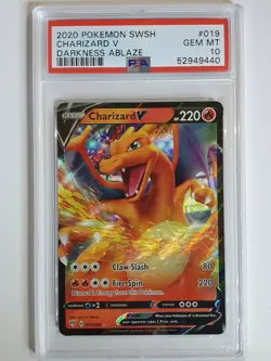 Pokemon Charizard V 019/189 Holo Ultra Rare Darkness Ablaze - PSA 10 - Image 1