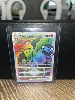 Pokemon TCG Charizard VSTAR Rainbow Secret Rare Card Brilliant Stars 174/172 LP - Image 1