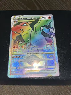 Pokemon TCG Charizard VSTAR Rainbow Secret Rare Card Brilliant Stars 174/172 LP - Image 2
