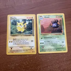 1999 The Pokemon Company Cards - Pikachu Jungle 60/64 & Gloom 37/64 - Image 1