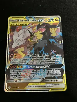 RESHIRAM & ZEKROM GX 157/236 HOLO GX RARE COSMIC ECLIPSE POKEMON NM/M - Image 1