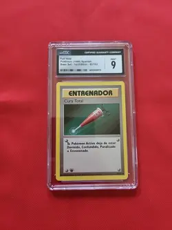 Pokemon: Full Heal #82/102 1st Edition Rare SPANISH 1999 WOTC - CGC 9 MINT - A32 - Image 1