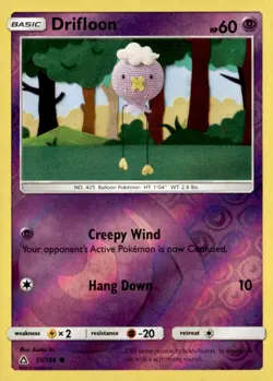 Drifloon Common Reverse Holo SM - Ultra Prism 51/156 Pokemon TCG - Image 1
