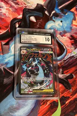 Pokemon TCG Mega Charizard X ex 023 Me: Mega Evolution Promo Holo CGC 10 English - Image 1