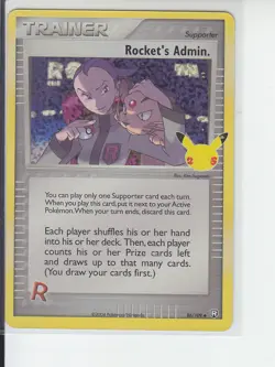 Pokemon Celebrations Rocket's Admin 25th Anniversary 86/109 NM/M Secret Rare - Image 1