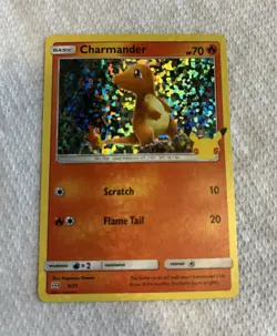 Pokemon Charmander Holo Promo McDonald's 25th Anniversary Basic 70 HP 009/025 - Image 1