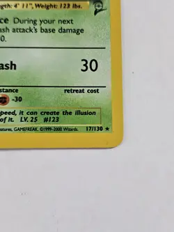 Pokemon TCG Scyther Jungle 10/64 Holo Unlimited Holo Rare Vintage Unplayed - Image 5