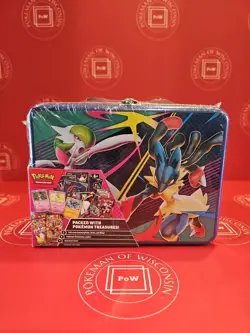 Pokemon Treasures Tin Box Booster Promo Ralts Kirlia Riolu TCG English - Image 1