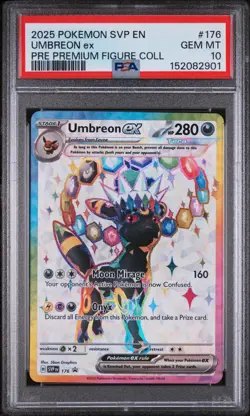 2025 POKEMON SVP PROMO PRE PREMIUM FIGURE COLLECTION UMBREON SVP 176 EX PSA 10 ✨ - Image 1