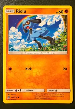 Pokemon TCG Riolu 115/236 Unified Minds SM11 LP - Image 1