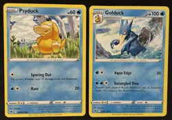 Pokemon - Psyduck & Golduck 028,029/189 - Astral Radiance Non Holo’s - NM - Image 1