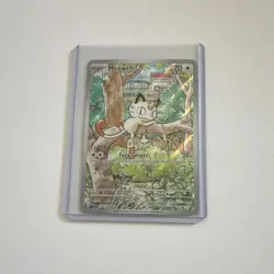 Pokemon Meowth Illustration Rare Full Art Holo Me02: Phantasmal Flames 106/094 - Image 1
