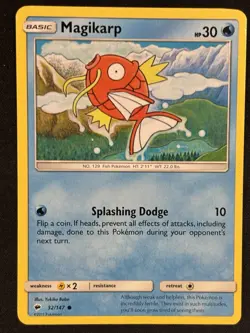 Pokemon - Magikarp 32/147 - Burning Shadows Non Holo - NM - Image 1