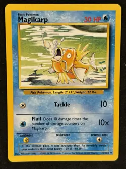 Pokemon - Magikarp 35/102 - Base Set Unlimited - LP - Image 1