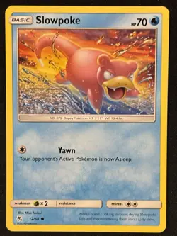 Pokemon - Slowpoke 12/68 - Hidden Fates Non Holo - NM - Image 1