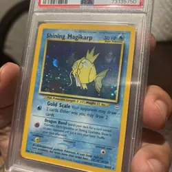 Pokemon Shining Magikarp Neo Revelation Unlimited #66 DOUBLE HOLO ERROR PSA 7 - Image 3