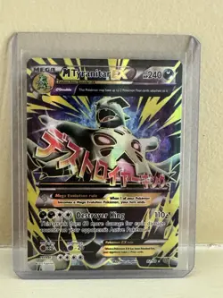 Pokemon M Tyranitar EX Ultra Rare Full Art Mega 92/98 XY Ancient Origins Card - Image 1