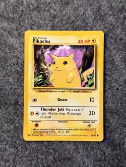Pokemon Card Pikachu Base Set Common 58/102 Yellow Cheeks - Image 1
