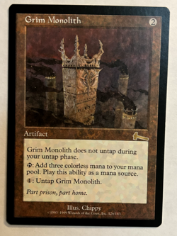 Grim Monolith - Artifact - Urza’s Legacy - Near Mint - Magic The Gathering - Image 1
