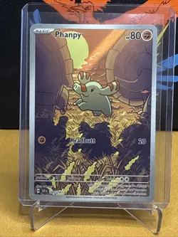 Pokemon TCG Phanpy Illustration Rare Holo Card 205/191 Sv08: Surging Sparks - Image 1