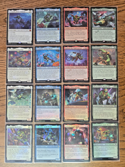 MTG TMNT Complete Set C/U/R/M FOIL NM x16 cards Michelangelo Donatello Leo Raph - Image 1