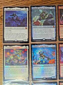 MTG TMNT Complete Set C/U/R/M FOIL NM x16 cards Michelangelo Donatello Leo Raph - Image 2