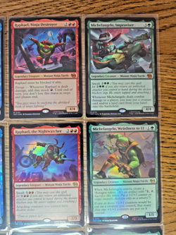MTG TMNT Complete Set C/U/R/M FOIL NM x16 cards Michelangelo Donatello Leo Raph - Image 3