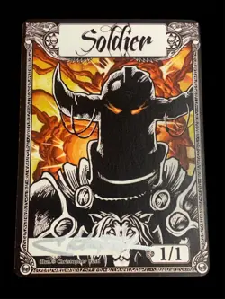 MTG Magic: The Gathering - SOLDIER - Christopher Rush Signed Token - NM - Image 1