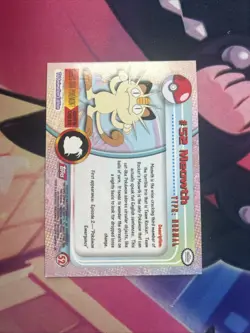 Meowth 52 - Topps Pokemon Series 1 LP - Image 2