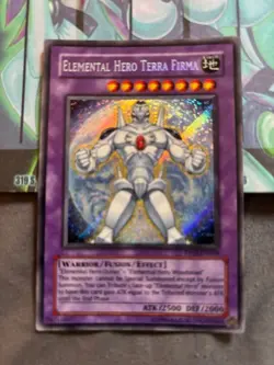 Yugioh 1x Elemental Hero Terra Firma PP02-EN009 Premium Pack 2 Secret Light Play - Image 2