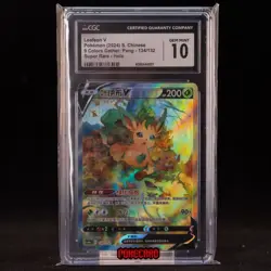 Leafeon V SR CS4aC-134/132 Pokemon Card Chinese CGC 10 #1 - Image 1