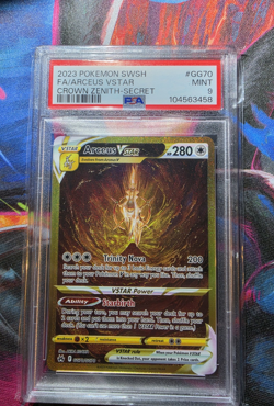 Pokemon Arceus VSTAR GG70 Crown Zenith Secret Rare Holo PSA 9 2023 - Image 1