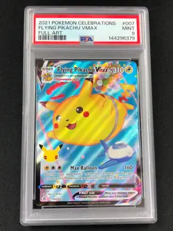 Pokemon 2021 Flying Pikachu Vmax 007/025 25th PSA 9 - Image 1