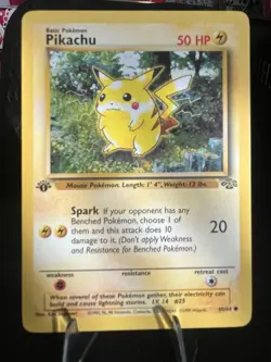 Pokemon Pikachu Jungle 1st Edition Common Regular 60/64 1999 50 HP English - Image 1
